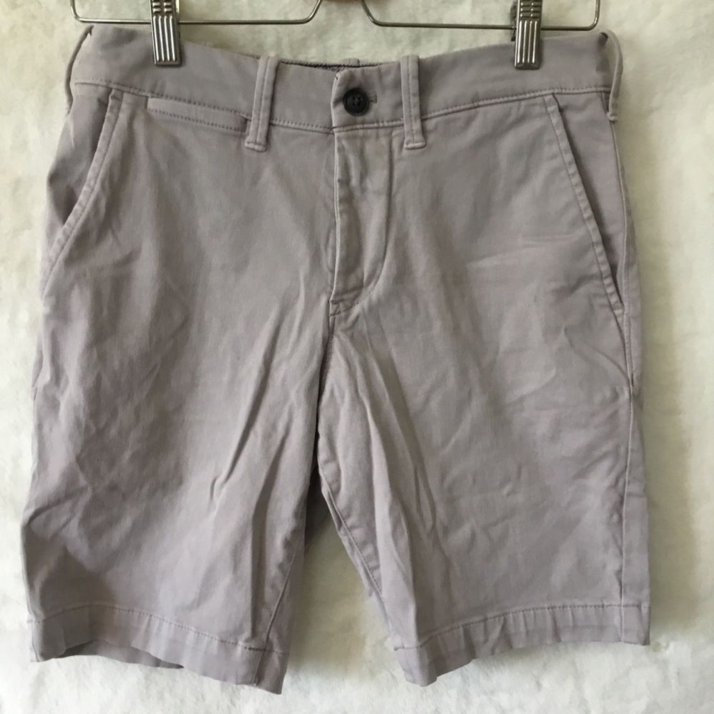 Express Light Khaki Stretch Slim Chino Shorts